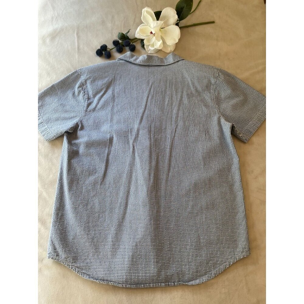 Vintage Capacity Gingham Embroidered Shirt & Pants Set S Grandmacore Cottagecore - Picture 2 of 16